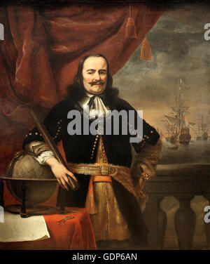 Michiel de Ruyter come tenente Admiral da Ferdinand Bol 1616-1680 Foto Stock