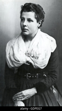 ANNIE BESANT (1847-1933) Indiano-nato socialista britannico e leader dei diritti civili fotografato nel 1865 Foto Stock