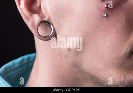 Set Dei Piercing Neri All'orecchio, Tunnel Plug O Tunnel E Taper, Cono | Gioielli Eshop IT - Foto 2