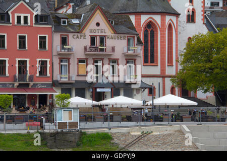 Il pittoresco villaggio di St. Goar sul fiume Reno, Germania. Foto Stock