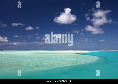 Geografia / viaggi Isole Cook, Aitutaki, un piede Isola, , Additional-Rights-Clearance-Info-Not-Available Foto Stock