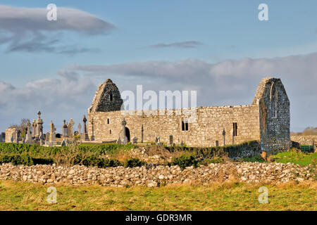 Chiesa Killursa, vicino Headford nella Contea di Galway, Irlanda, è pensato per data dal XII o XIII secolo. Foto Stock