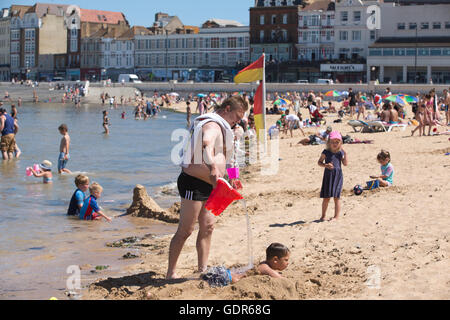 Margate, inglese vacanza mare città, nel distretto di Thanet nel Kent, England, Regno Unito Foto Stock