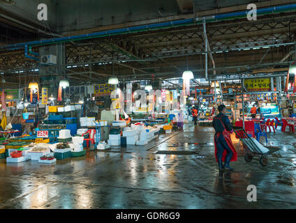 Noryangjin pesca mercato all'ingrosso, capitale nazionale area, Seoul, Corea del Sud Foto Stock