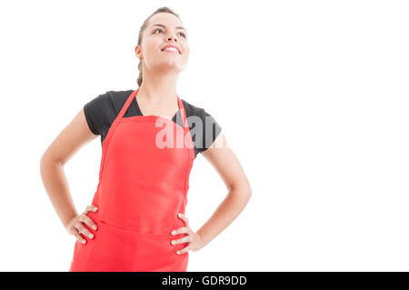 Il supereroe donna isolato su sfondo bianco Foto stock - Alamy