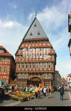 Geografia / viaggi, Germania, Bassa Sassonia, Hildesheim, edifici, Knochenhauer Amtshaus, city museum, market-place, Additional-Rights-Clearance-Info-Not-Available Foto Stock