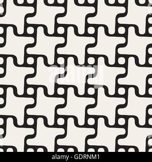 Vector Seamless linea arrotondata Croce Swirl modello di cerchio Illustrazione Vettoriale