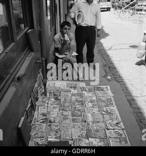 Venditore ambulante di Istanbul, 1965 Foto Stock