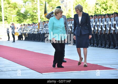 Berlino, Germania. Il 20 luglio, 2016. Il Primo Ministro inglese Theresa Maggio incontra il Cancelliere tedesco Angela Merkel/Brexit/EU/a Berlino, 20.07. 2016 | Verwendung weltweit/picture alliance Credit: dpa/Alamy Live News Foto Stock