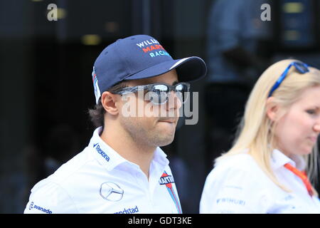 21.07.2016. L'Hungaroring Mogyor&#xf3;d'Ungheria. Formula 1 Gran Premio di Ungheria. Arrivo del driver e premere il tasto Conferenza. Williams Martini Racing - Felipe Massa Foto Stock