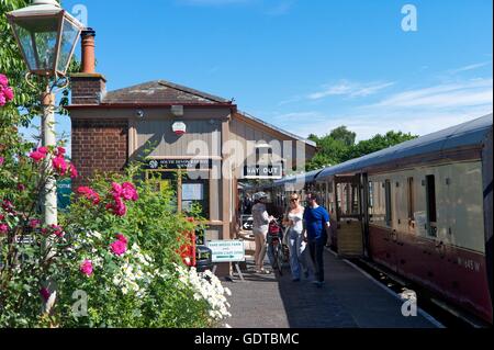 Totnes Littlehempston stazione sul "South Devon Railway', REGNO UNITO Foto Stock