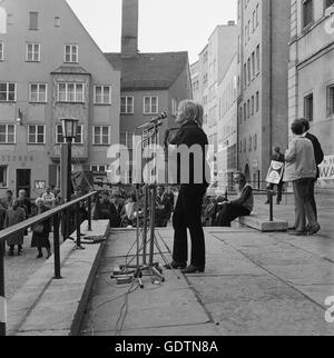 Dimostrazione marzo ad Augsburg, 1966 Foto Stock