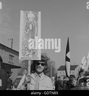 Dimostrazione marzo ad Augsburg, 1966 Foto Stock