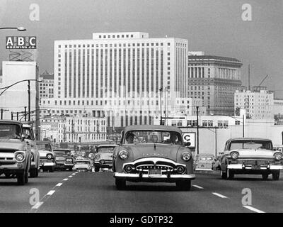 Autostrada a Los Angeles intorno 1960 Foto Stock