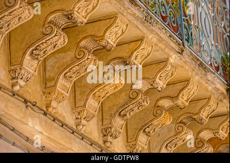 Italia Sicilia Scicli Via Mormina Penna . Particolare Foto Stock