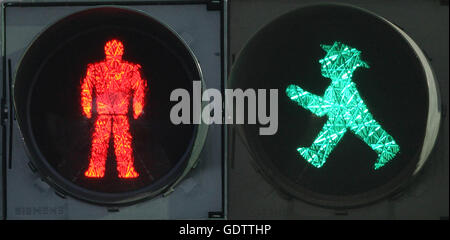 Ampelmaennchen (poco traffico uomini di luce) Foto Stock