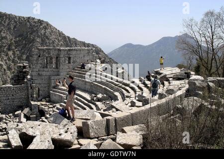 Teatro Antico a Termessos Foto Stock