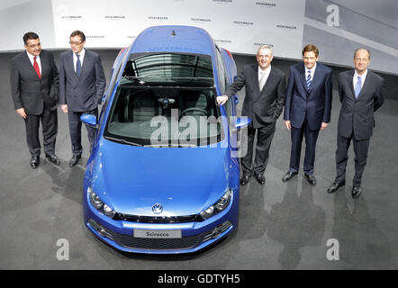 I membri del consiglio di amministrazione della Volkswagen AG Foto Stock