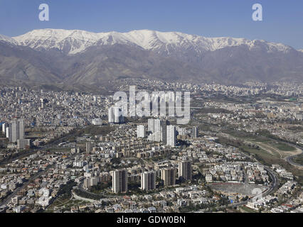 Tehran visto da sopra Foto Stock