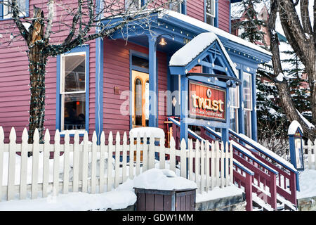 Il ristorante di torsione, Breckenridge, Colorado, STATI UNITI D'AMERICA Foto Stock