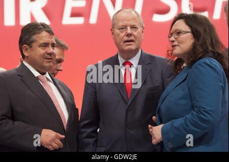 Gabriel, Steinbrueck e Nahles Foto Stock