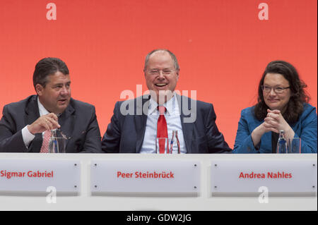 Gabriel, Steinbrueck e Nahles Foto Stock