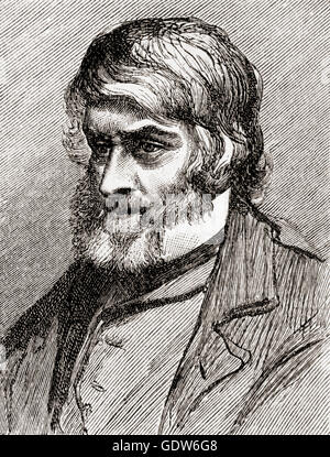 Thomas Carlyle, 1795 - 1881. Il filosofo scozzese, autore satirico, saggista, storico e insegnante. Foto Stock