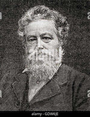 William Morris, 1834 - 1896. English designer tessile, poeta, romanziere, traduttore e attivista socialista. Foto Stock