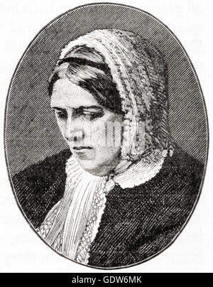 Harriet Martineau, 1802 - 1876. British teorico sociale e scrittore Whig. Foto Stock