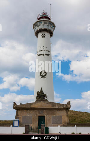 Jan van Speijk faro a Egmond aan Zee in Olanda Settentrionale. Foto Stock