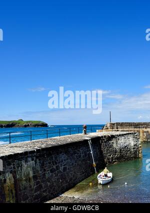 Mullion Cove Harbour Cornwall Inghilterra REGNO UNITO Foto Stock