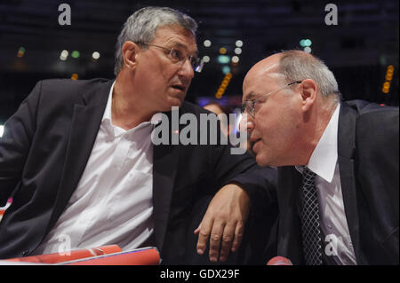 Bernd Riexinger e Gregor Gysi a Berlino, Germania, 2014 Foto Stock