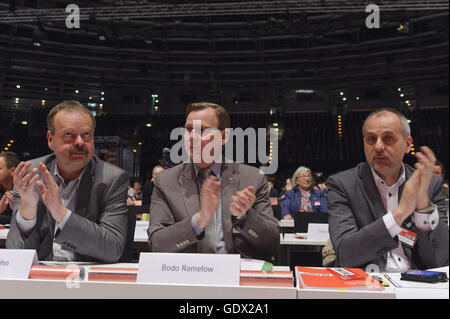 Wulf Galler, Bodo Ramelow e Rico Gebhardt a Berlino, Germania, 2014 Foto Stock