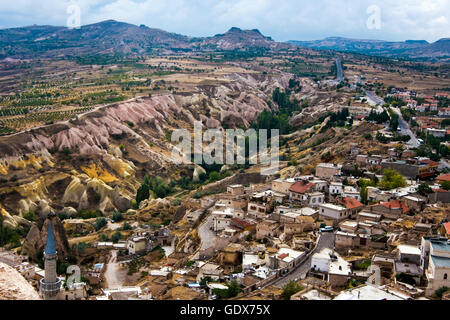 Uchisar città in Turchia Foto Stock