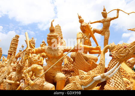 Sculture di candela festival attiva la Quaresima buddista Foto Stock