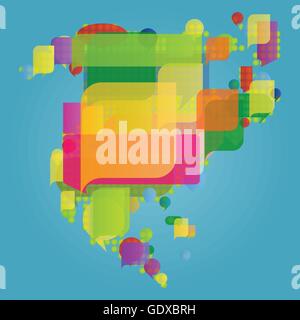 Nord e Centro America continente Mappa mondo fatto di coloratissimi fumetti vettore Illustrazione Vettoriale