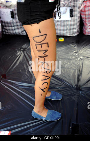 Pro-democrazia proteste in Hong Kong Foto Stock