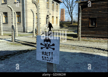 Campo di concentramento di Auschwitz Foto Stock