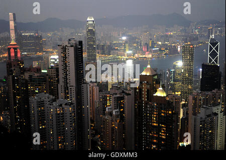 Skyline di Hong Kong Foto Stock