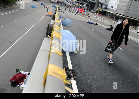 Pro-democrazia proteste in Hong Kong Foto Stock