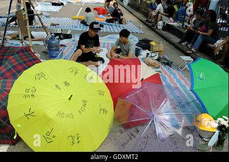 Pro-democrazia proteste in Hong Kong Foto Stock