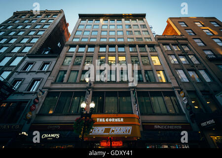 Edifici a Downtown Crossing, a Boston, Massachusetts. Foto Stock