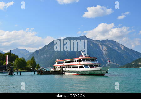 Geografia / viaggi, Austria, Tirolo, trasporti / trasporto, molo Seespitz sul lago Achensee, Additional-Rights-Clearance-Info-Not-Available Foto Stock