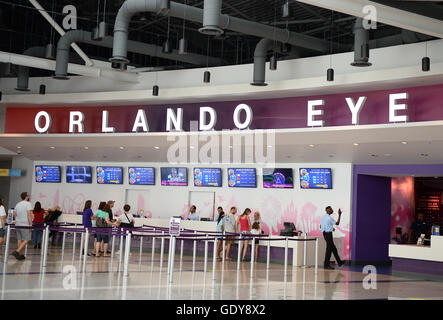 L'Occhio di Orlando a 400ft ruota di osservazione su International Drive in Orlando Florida Foto Stock