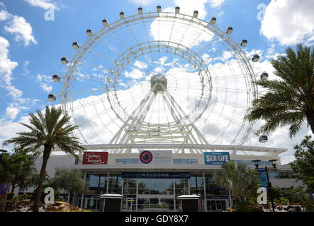 L'Occhio di Orlando a 400ft ruota di osservazione su International Drive in Orlando Florida Foto Stock