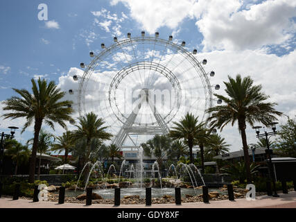 L'Occhio di Orlando a 400ft ruota di osservazione su International Drive in Orlando Florida Foto Stock