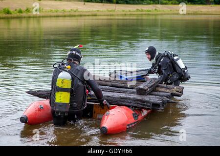 Storage subacqueo archeologico lumbers in Welzow, 21 giu 2016 | Utilizzo di tutto il mondo Foto Stock