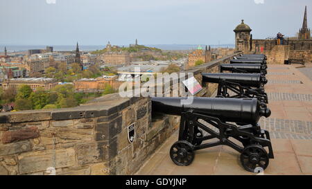 Il Castello di Edimburgo , Argyle batteria, Edingurgh Foto Stock