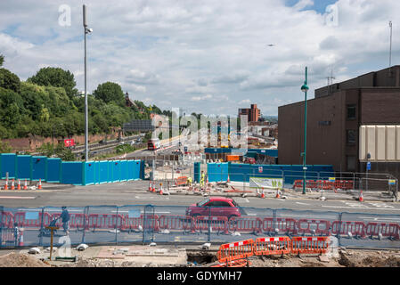 Nuovo sviluppo nel centro della città di Stockport, Greater Manchester. Chiamato Red Rock è situato accanto alla M60. Foto Stock