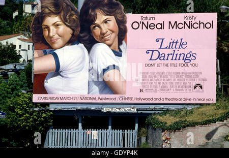 Affissioni per il film Little darlings di Sunset Strip circa 1980 Foto Stock